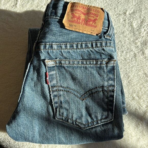 Vintage Levi’s 505 denim jeans kids size 6‎ slim adjustable waist - Picture 1 of 12